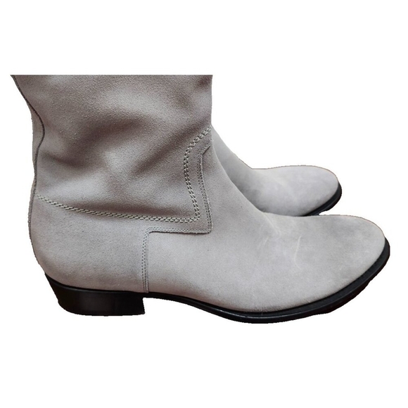 Dior Homme Suede Ankle Men's Gray Suede Mid-Calf Boots Size US 12 / EU 46 - Picture 4 of 15